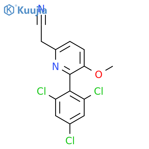 3-Methoxy-2-(2,4,6-trichlorophenyl)pyridine-6-acetonitrile structure