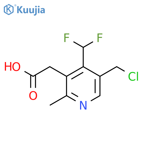 5-(Chloromethyl)-4-(difluoromethyl)-2-methylpyridine-3-acetic acid structure