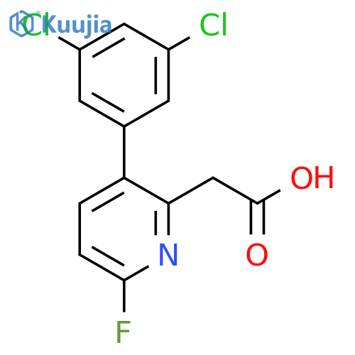 3-(3,5-Dichlorophenyl)-6-fluoropyridine-2-acetic acid structure