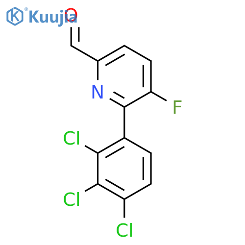 5-Fluoro-6-(2,3,4-trichlorophenyl)picolinaldehyde structure