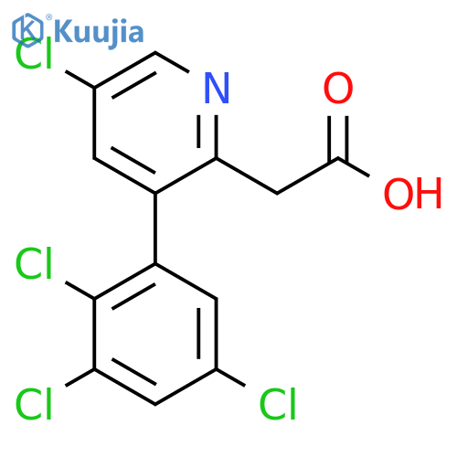 5-Chloro-3-(2,3,5-trichlorophenyl)pyridine-2-acetic acid structure