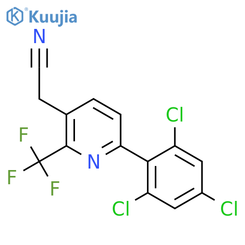 6-(2,4,6-Trichlorophenyl)-2-(trifluoromethyl)pyridine-3-acetonitrile structure