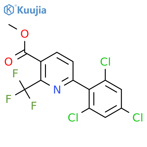 Methyl 6-(2,4,6-trichlorophenyl)-2-(trifluoromethyl)nicotinate structure