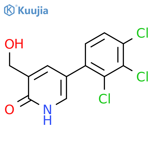 2-Hydroxy-5-(2,3,4-trichlorophenyl)pyridine-3-methanol structure