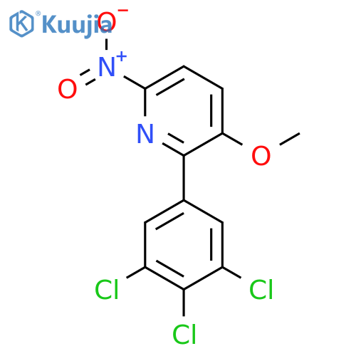 3-Methoxy-6-nitro-2-(3,4,5-trichlorophenyl)pyridine structure