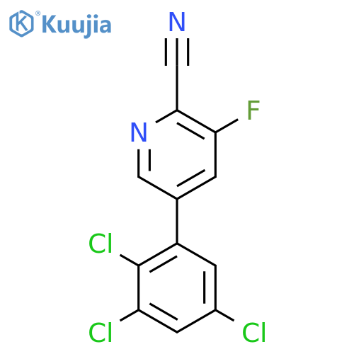 3-Fluoro-5-(2,3,5-trichlorophenyl)picolinonitrile structure