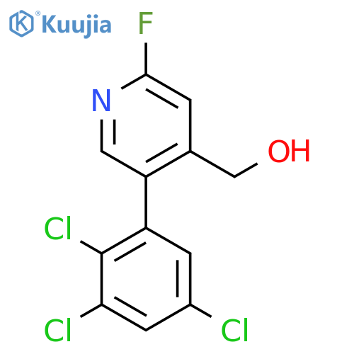 2-Fluoro-5-(2,3,5-trichlorophenyl)pyridine-4-methanol structure