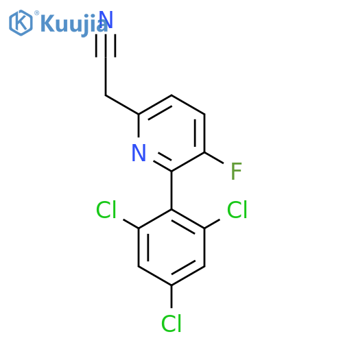 3-Fluoro-2-(2,4,6-trichlorophenyl)pyridine-6-acetonitrile structure
