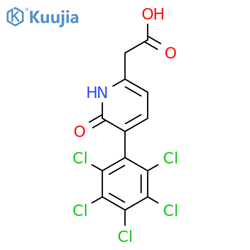 2-Hydroxy-3-(perchlorophenyl)pyridine-6-acetic acid structure