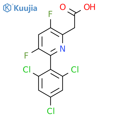 3,5-Difluoro-6-(2,4,6-trichlorophenyl)pyridine-2-acetic acid structure