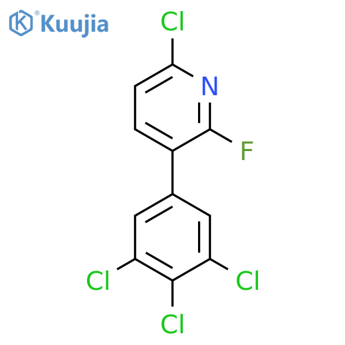 6-Chloro-2-fluoro-3-(3,4,5-trichlorophenyl)pyridine structure
