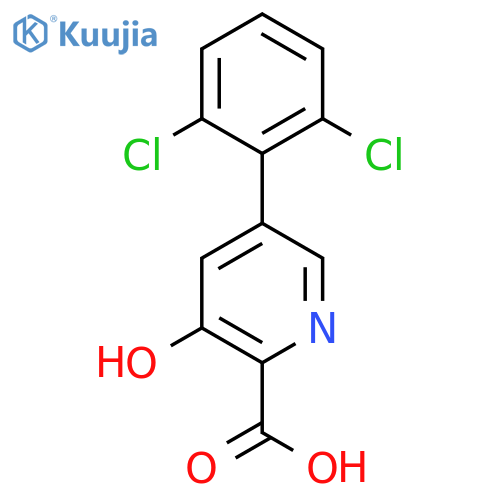 5-(2,6-Dichlorophenyl)-3-hydroxypicolinic acid structure