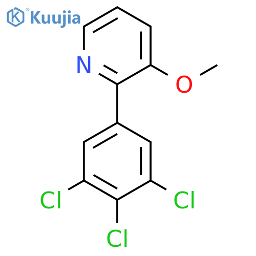 3-Methoxy-2-(3,4,5-trichlorophenyl)pyridine structure
