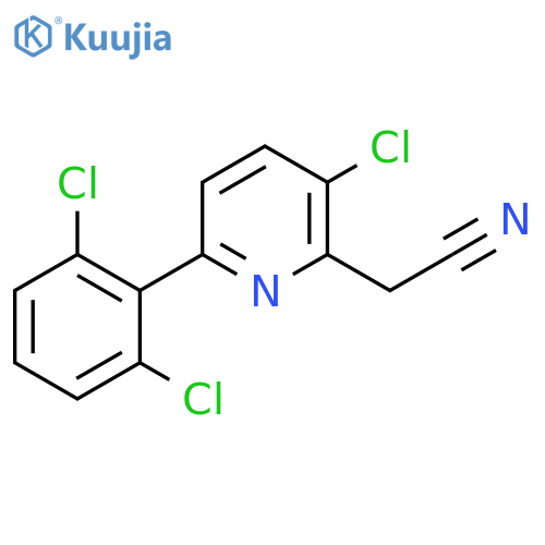 3-Chloro-6-(2,6-dichlorophenyl)pyridine-2-acetonitrile structure