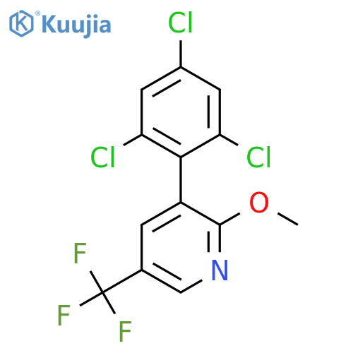2-Methoxy-3-(2,4,6-trichlorophenyl)-5-(trifluoromethyl)pyridine structure