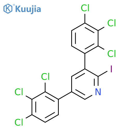 3,5-Bis(2,3,4-trichlorophenyl)-2-iodopyridine structure