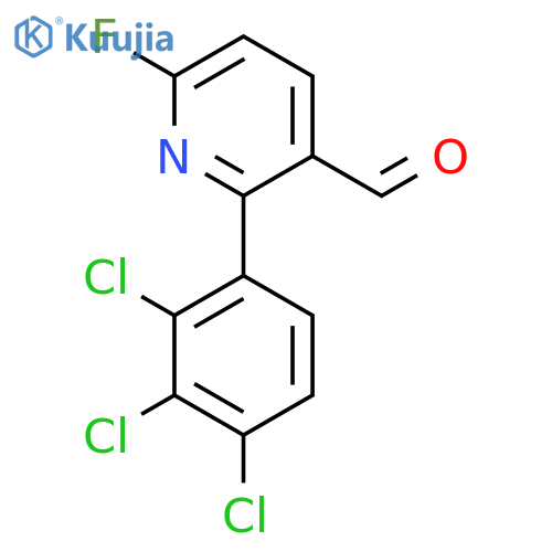 6-Fluoro-2-(2,3,4-trichlorophenyl)nicotinaldehyde structure