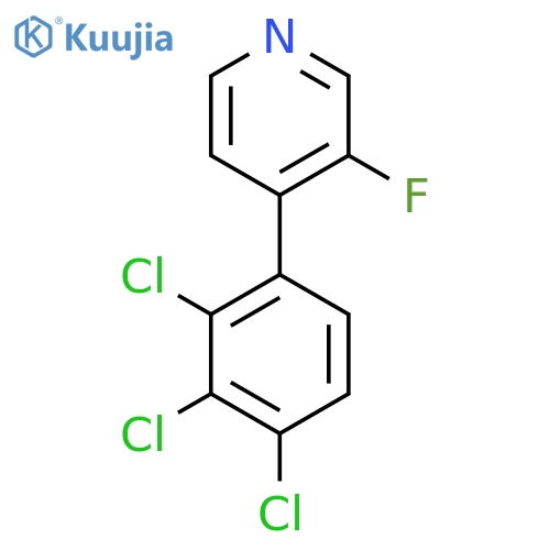 3-Fluoro-4-(2,3,4-trichlorophenyl)pyridine structure