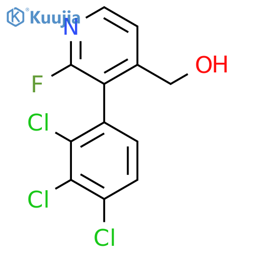 2-Fluoro-3-(2,3,4-trichlorophenyl)pyridine-4-methanol structure