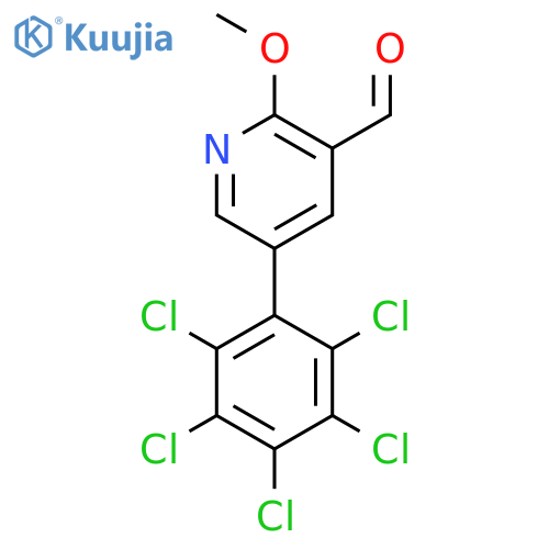 2-Methoxy-5-(perchlorophenyl)nicotinaldehyde structure