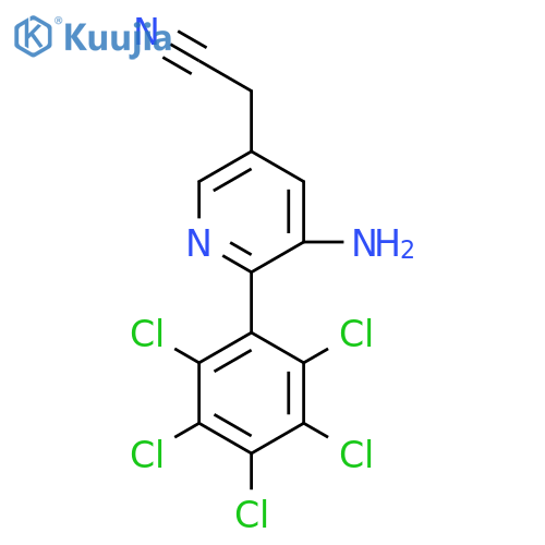 3-Amino-2-(perchlorophenyl)pyridine-5-acetonitrile structure