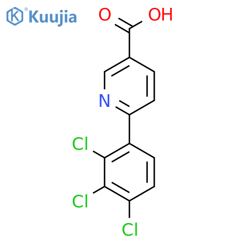 6-(2,3,4-Trichlorophenyl)nicotinic acid structure