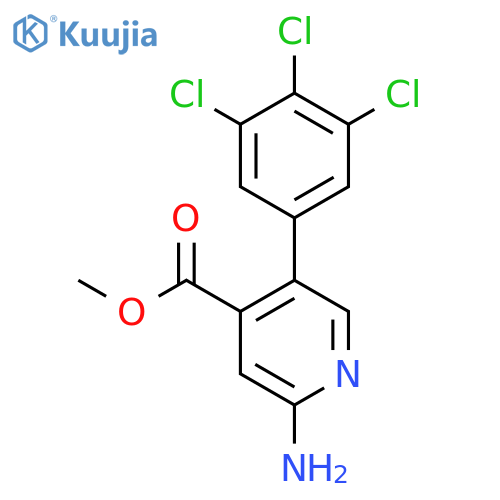 Methyl 2-amino-5-(3,4,5-trichlorophenyl)isonicotinate structure