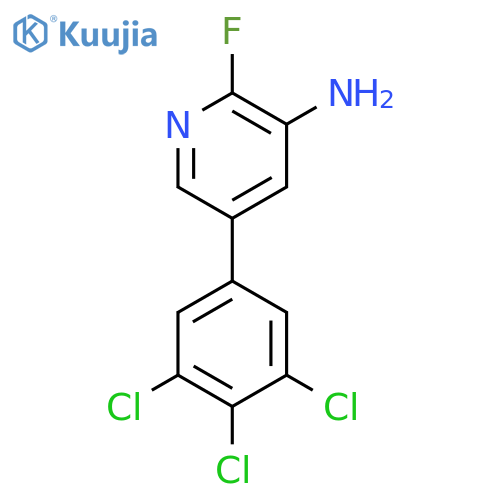 3-Amino-2-fluoro-5-(3,4,5-trichlorophenyl)pyridine structure