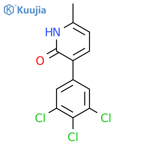 2-Hydroxy-6-methyl-3-(3,4,5-trichlorophenyl)pyridine structure