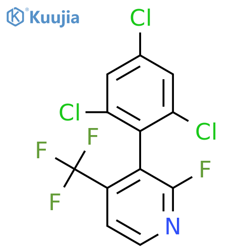 2-Fluoro-3-(2,4,6-trichlorophenyl)-4-(trifluoromethyl)pyridine structure