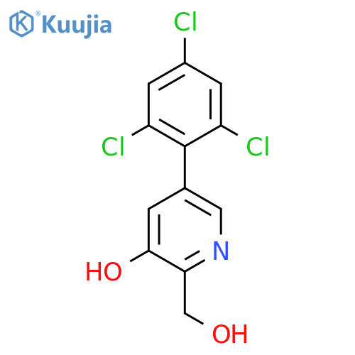 3-Hydroxy-5-(2,4,6-trichlorophenyl)pyridine-2-methanol structure