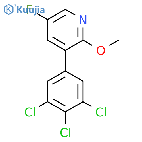 5-Fluoro-2-methoxy-3-(3,4,5-trichlorophenyl)pyridine structure