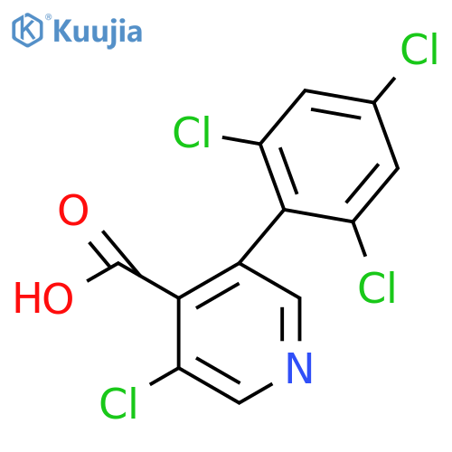 3-Chloro-5-(2,4,6-trichlorophenyl)isonicotinic acid structure