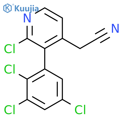 2-Chloro-3-(2,3,5-trichlorophenyl)pyridine-4-acetonitrile structure