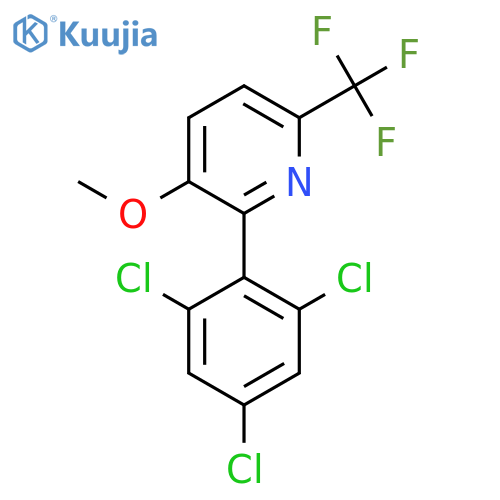 3-Methoxy-2-(2,4,6-trichlorophenyl)-6-(trifluoromethyl)pyridine structure