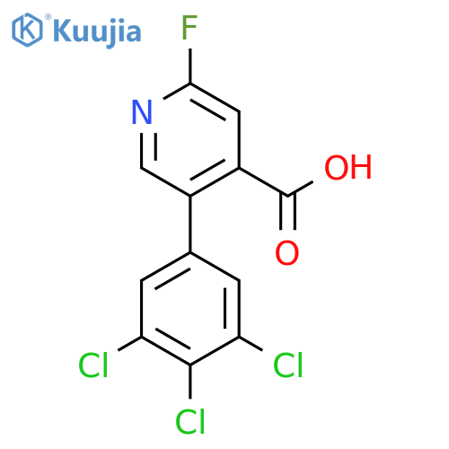 2-Fluoro-5-(3,4,5-trichlorophenyl)isonicotinic acid structure