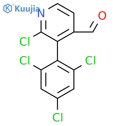 2-Chloro-3-(2,4,6-trichlorophenyl)isonicotinaldehyde structure