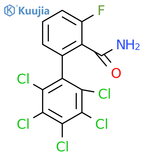 3-Fluoro-2',3',4',5',6'-pentachlorobiphenyl-2-carboxylic acid amide structure