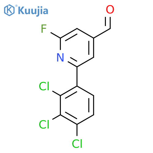 2-Fluoro-6-(2,3,4-trichlorophenyl)isonicotinaldehyde structure