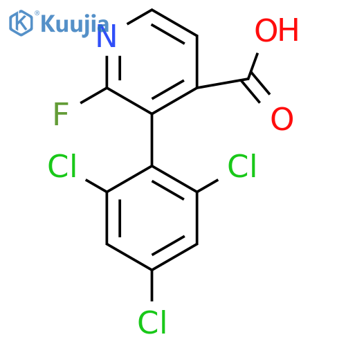 2-Fluoro-3-(2,4,6-trichlorophenyl)isonicotinic acid structure