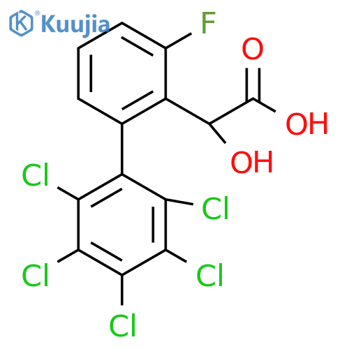 (3-Fluoro-2',3',4',5',6'-pentachlorobiphenyl-2-yl)-hydroxy-acetic acid structure