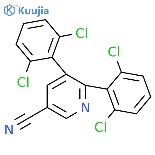 5,6-Bis(2,6-dichlorophenyl)nicotinonitrile structure