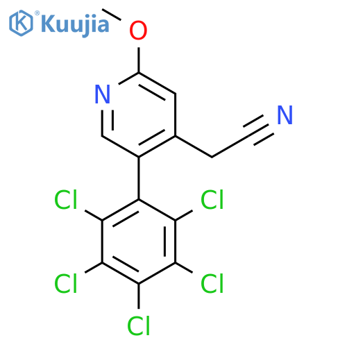 2-Methoxy-5-(perchlorophenyl)pyridine-4-acetonitrile structure