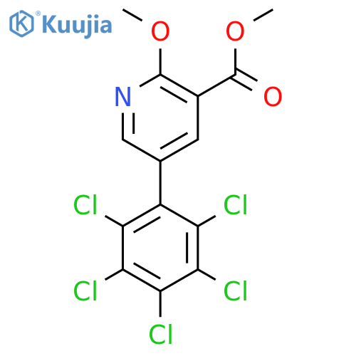 Methyl 2-methoxy-5-(perchlorophenyl)nicotinate structure
