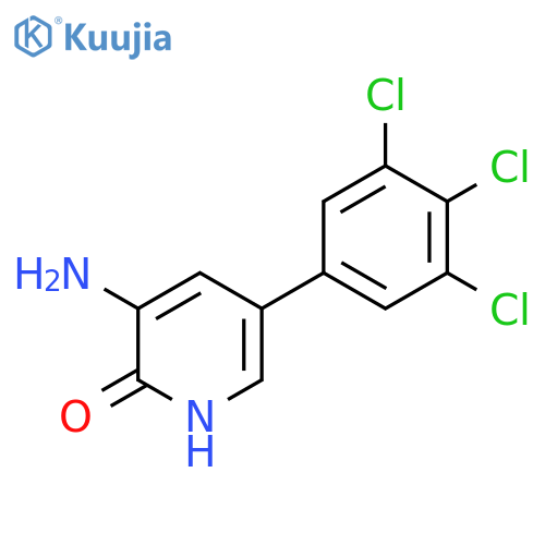3-Amino-2-hydroxy-5-(3,4,5-trichlorophenyl)pyridine structure