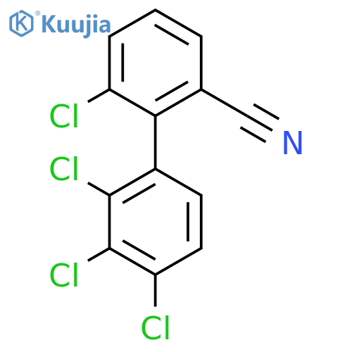 6,2',3',4'-Tetrachlorobiphenyl-2-carbonitrile structure