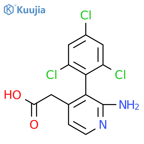 2-Amino-3-(2,4,6-trichlorophenyl)pyridine-4-acetic acid structure