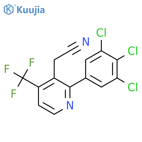 2-(3,4,5-Trichlorophenyl)-4-(trifluoromethyl)pyridine-3-acetonitrile structure