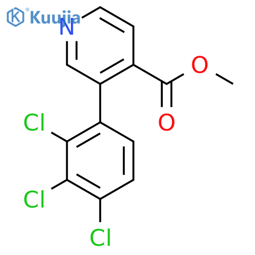 Methyl 3-(2,3,4-trichlorophenyl)isonicotinate structure