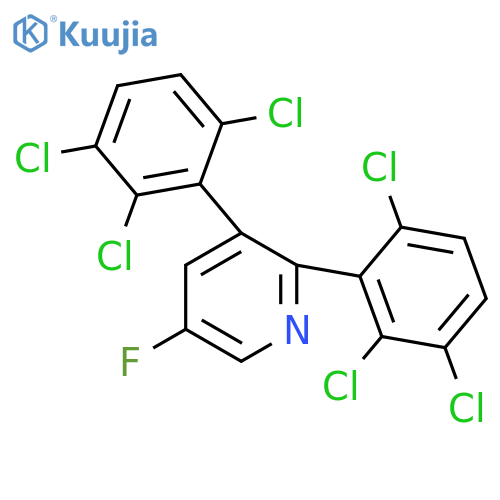 2,3-Bis(2,3,6-trichlorophenyl)-5-fluoropyridine structure